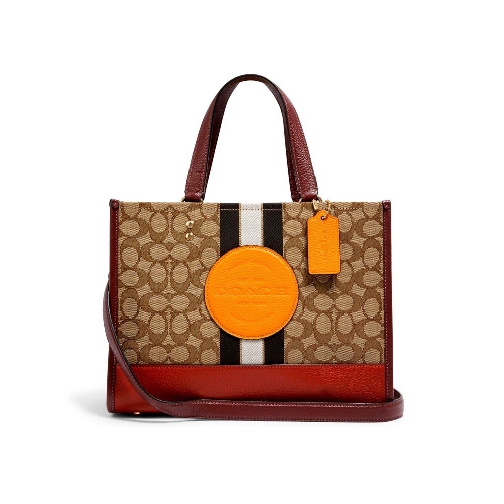 Coach Dempsey Carryall In Signature Jacquard With Stripe Tote Bag Crossbody Bag - Picture 4 of 7
